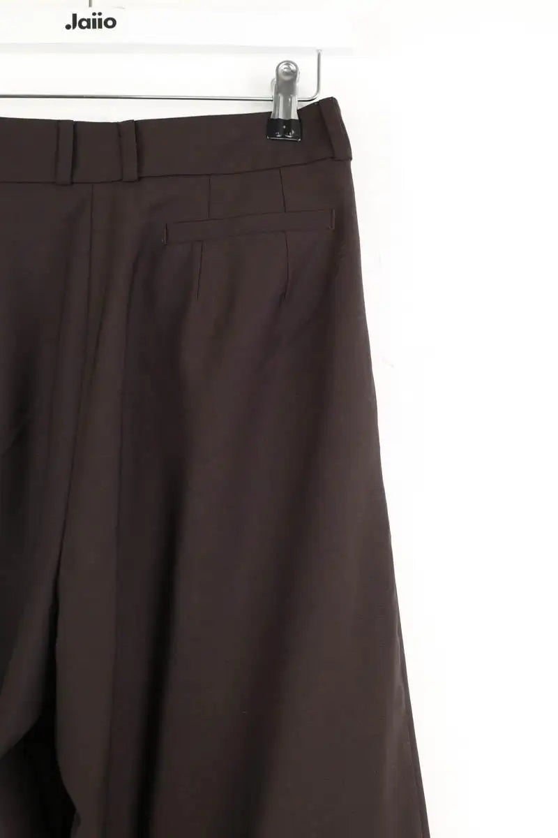 Pantalon large The Frankie Shop Ripley pleated trousers Marron en Laine