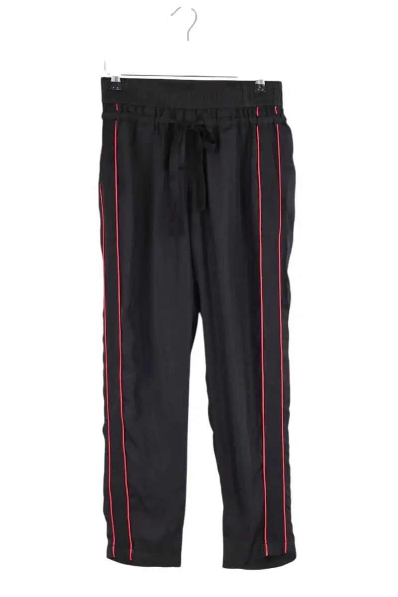 Pantalon large The Kooples Noir en Soie, taille M - Seconde Main