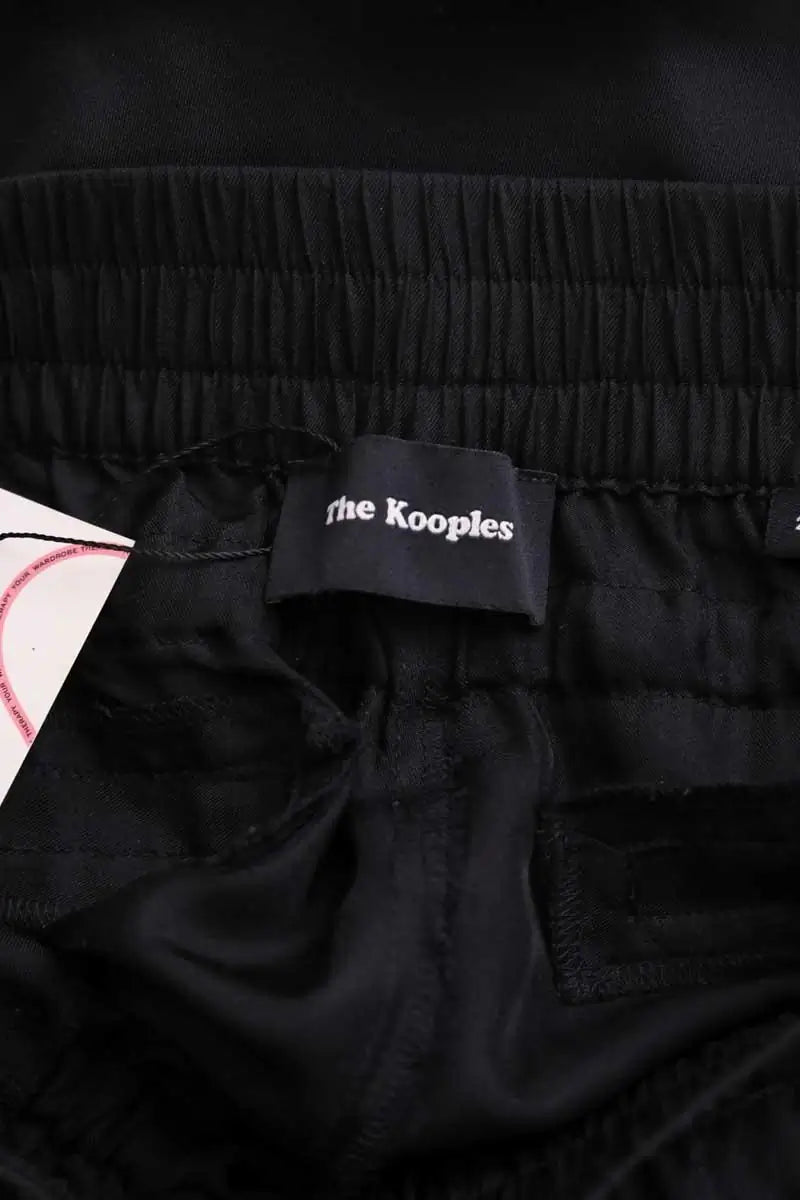 Pantalon large The Kooples Noir en Soie