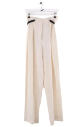 Pantalon large The Row Ecru en Soie, taille M - Seconde Main