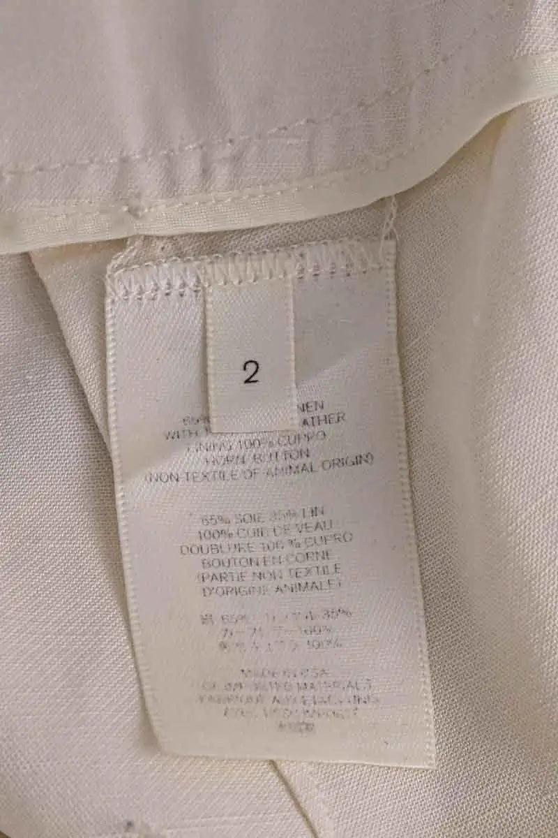 Pantalon large The Row Ecru en Soie