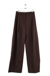 Pantalon large TheLatest Chino pleat wide leg pants Marron en Polyester, taille M - Seconde Main