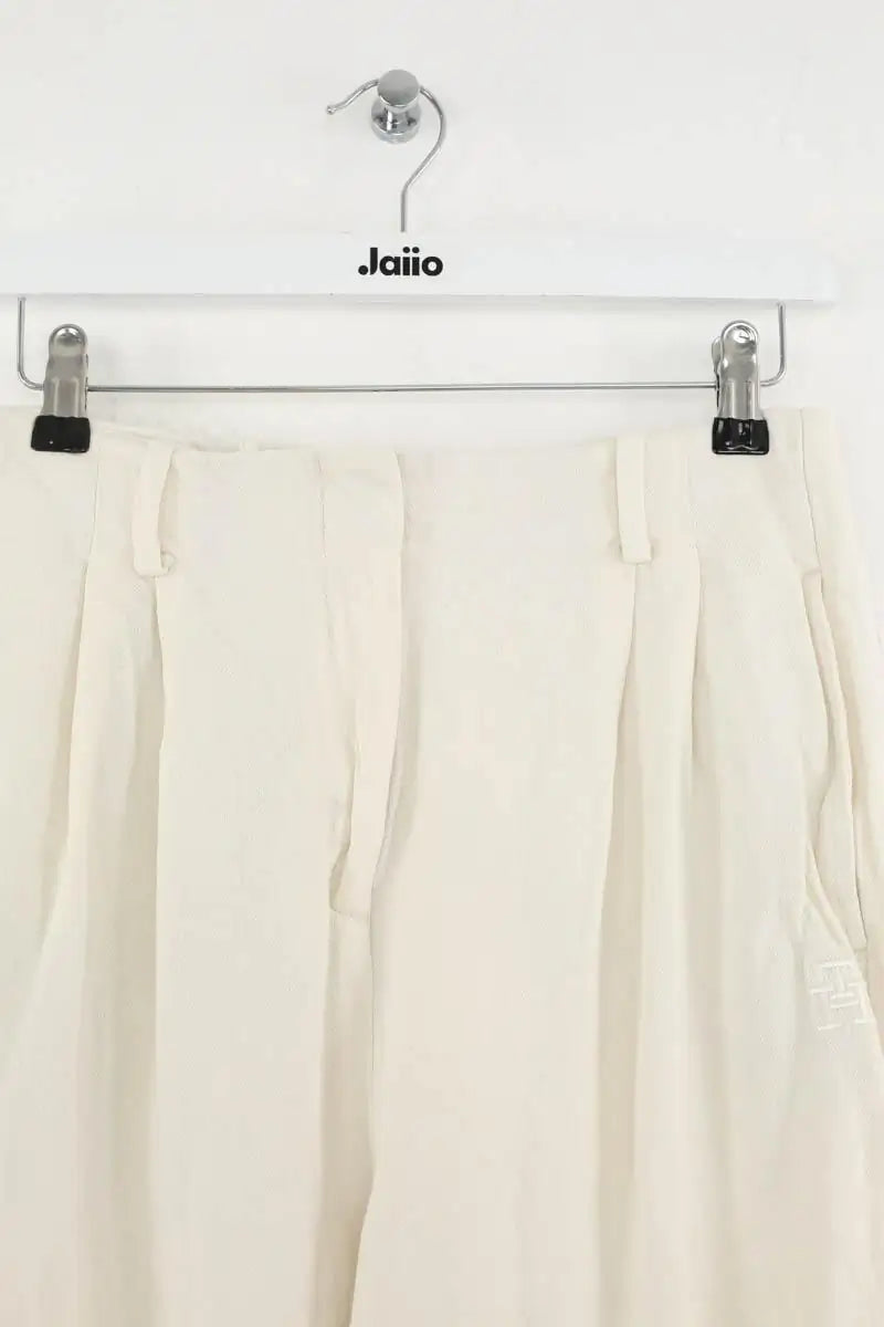 Pantalon large Tommy Hilfiger Blanc en Lin