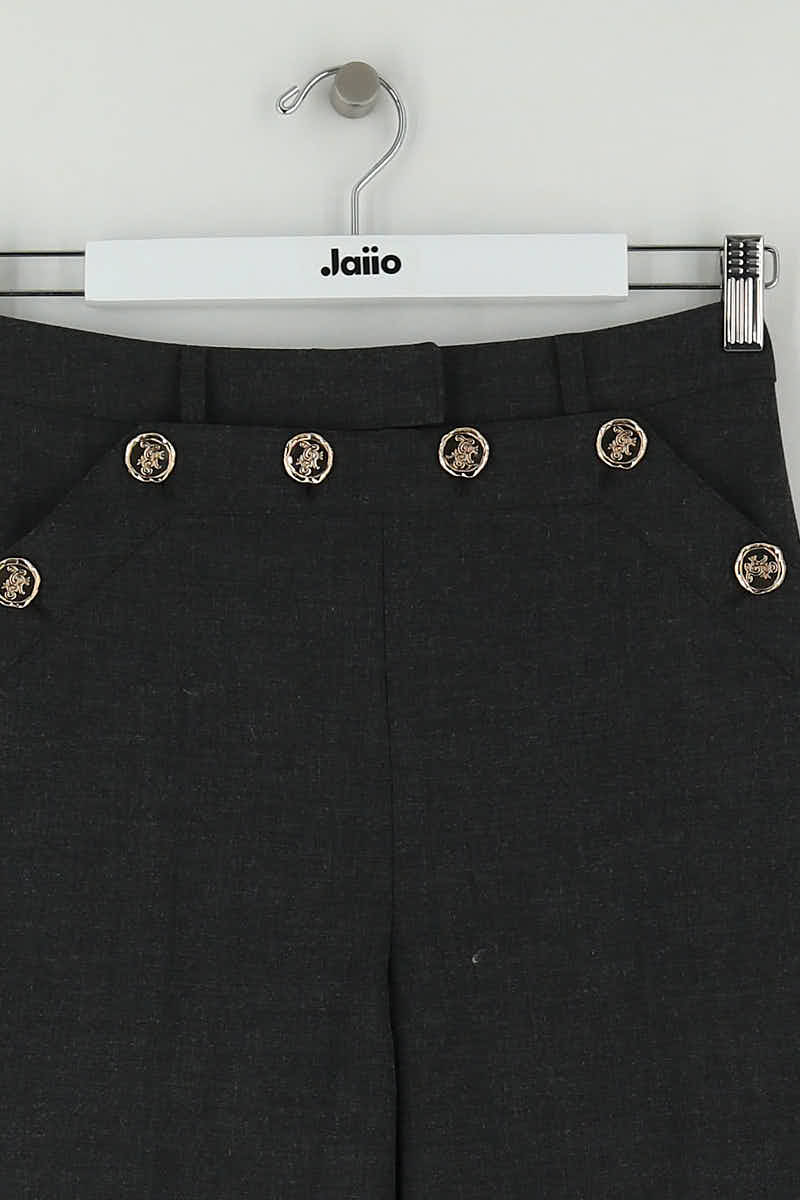 Pantalon large Tresse Gris en Polyester