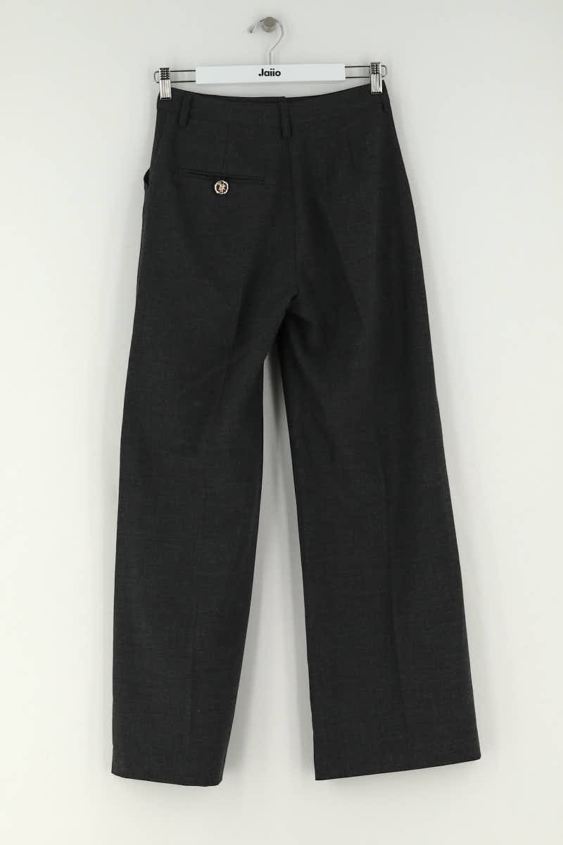 Pantalon large Tresse Gris en Polyester