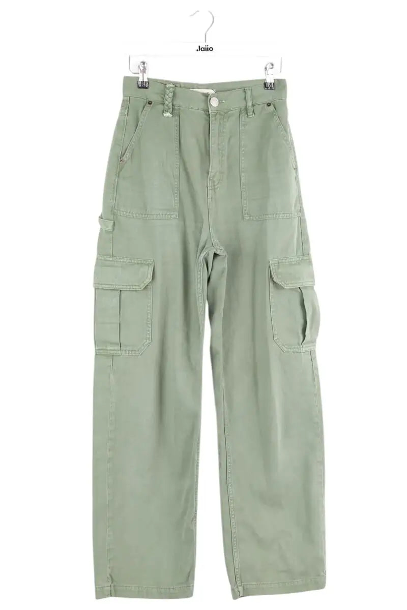 Pantalon large Tresse Kaki en Coton, taille S - Seconde Main