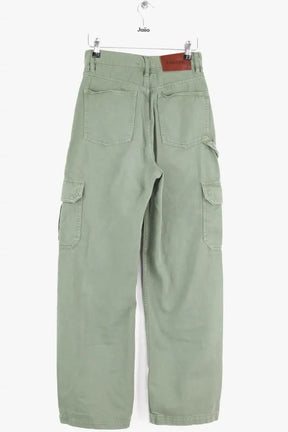 Pantalon large Tresse Kaki en Coton