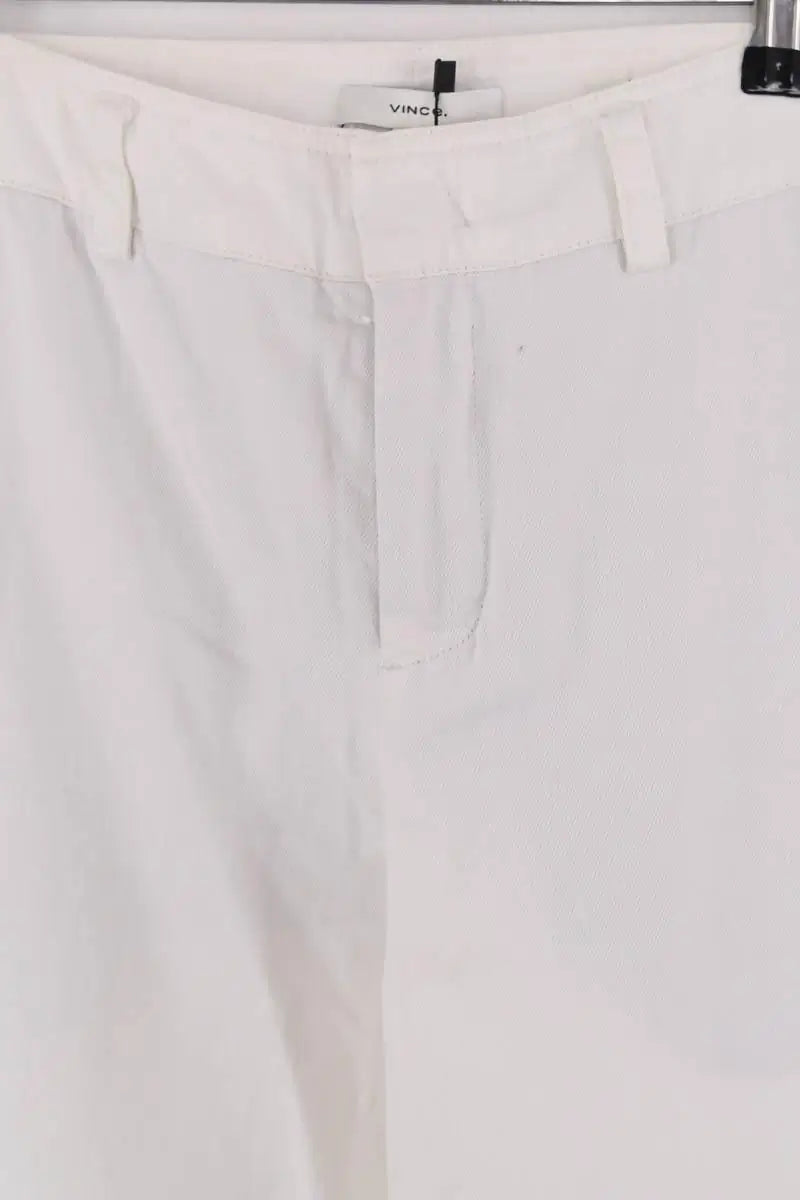 Pantalon large Vince Blanc en Coton