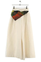 Pantalon large White Canvas Beige en Coton, taille M - Seconde Main