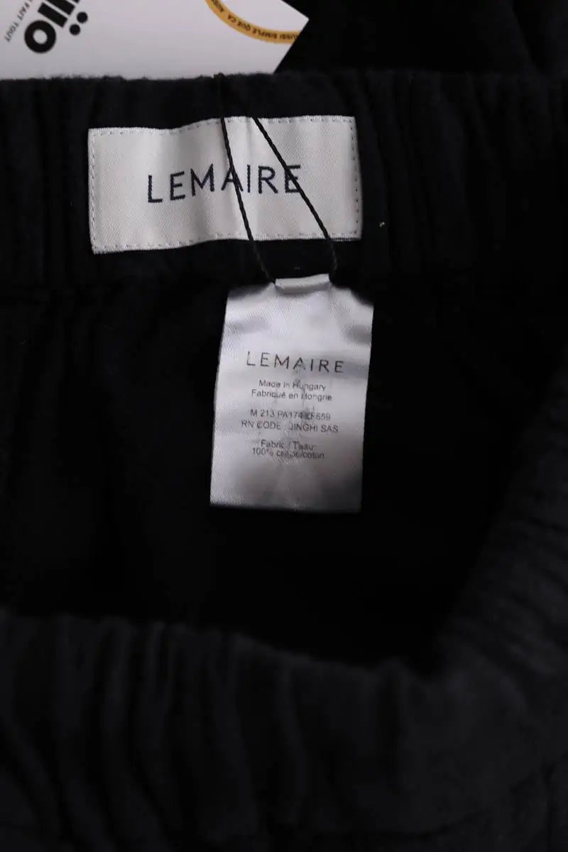 Pantalon Lemaire Noir en Coton
