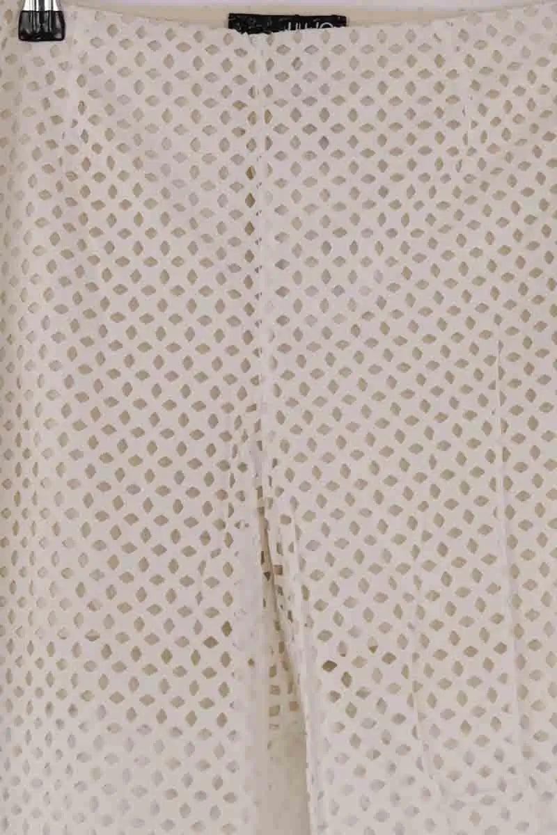 Pantalon Liu Jo Ecru en Synthétique