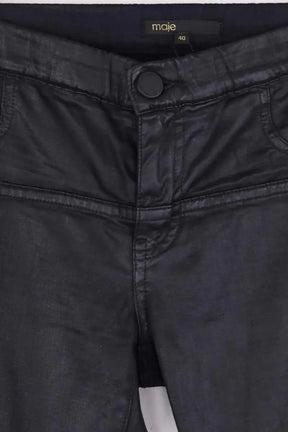 Pantalon Maje Noir en Coton