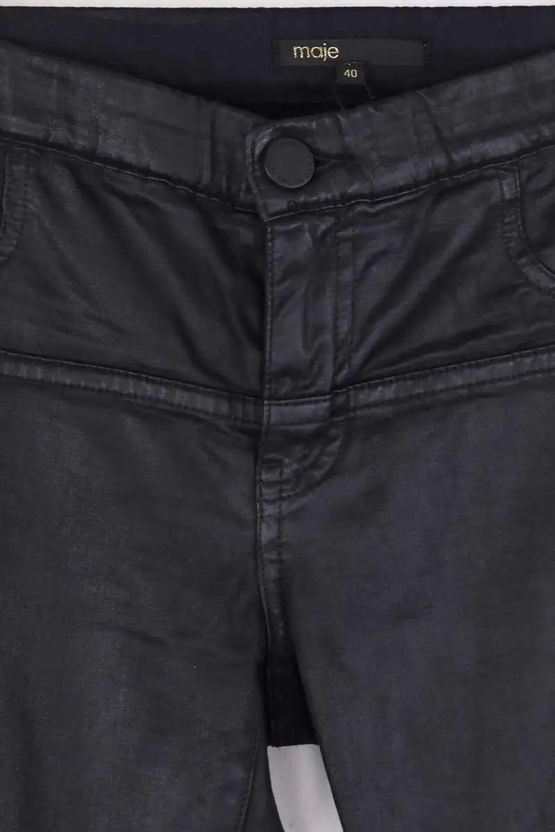 Pantalon Maje Noir en Coton