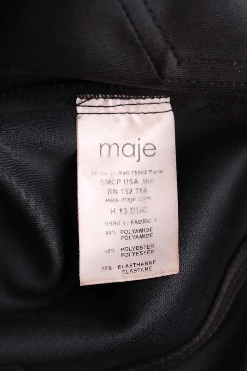 Pantalon Maje Noir en Synthétique