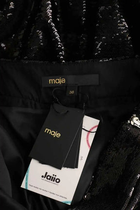 Pantalon Maje Party Noir en Synthétique