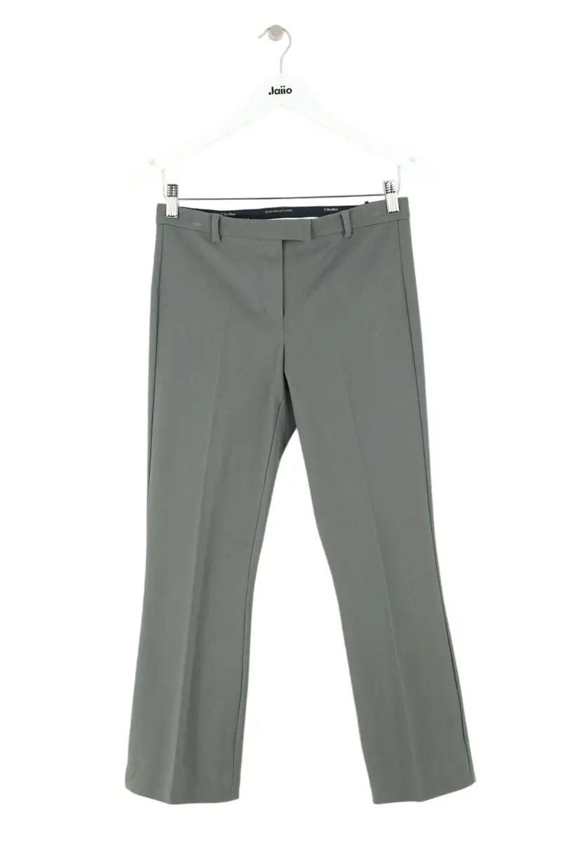 Pantalon Max Mara Gris en Coton, taille S - Seconde Main
