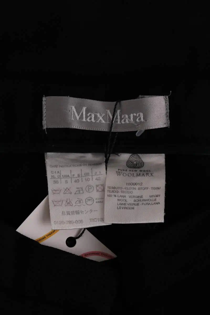 Pantalon Max Mara Noir en Laine