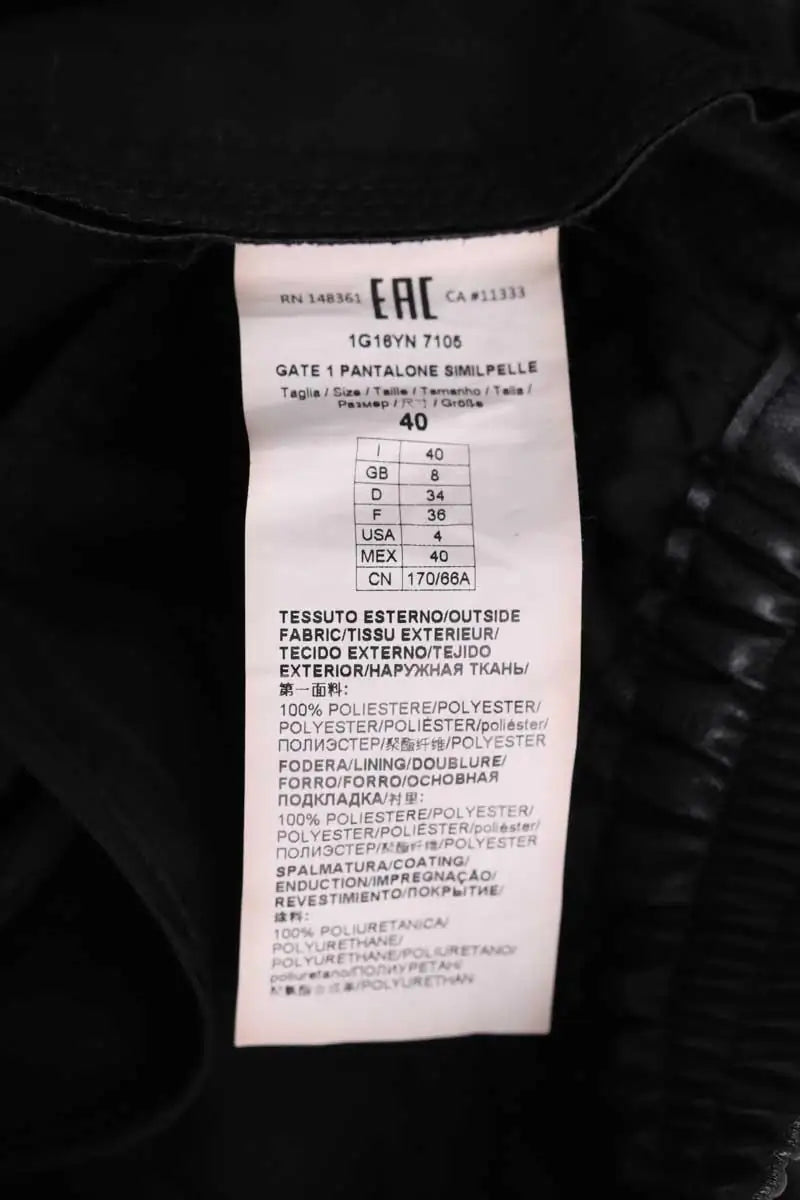 Pantalon Pinko Noir en Synthétique