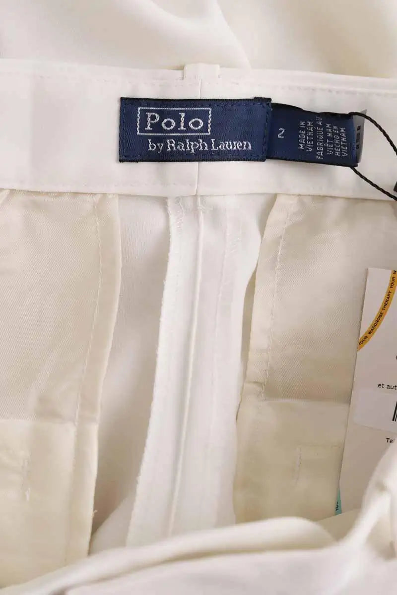 Pantalon Ralph Lauren Blanc en Synthétique
