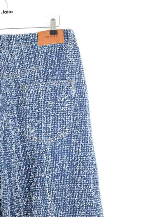 Pantalon Rotate Bleu en Coton