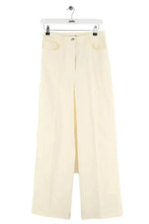 Pantalon Samsoe Samsoe Ecru en Coton, taille XS - Seconde Main