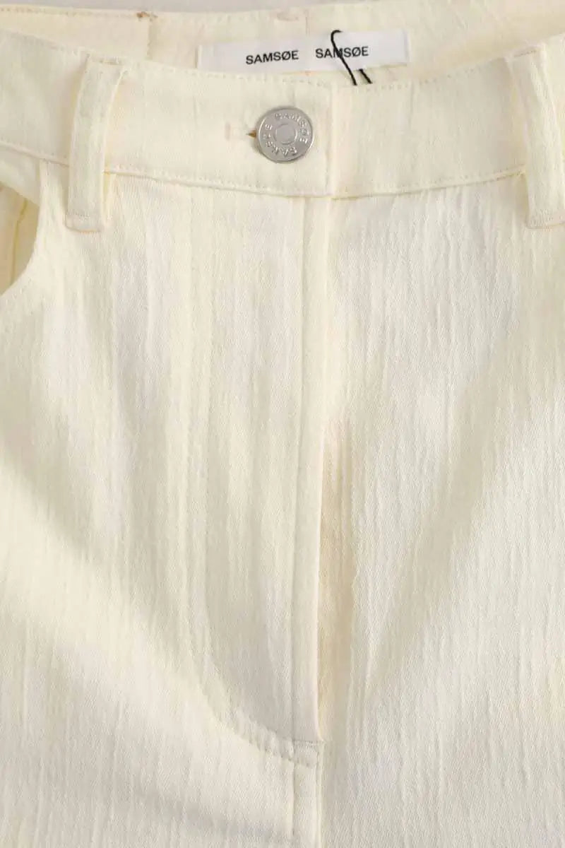Pantalon Samsoe Samsoe Ecru en Coton