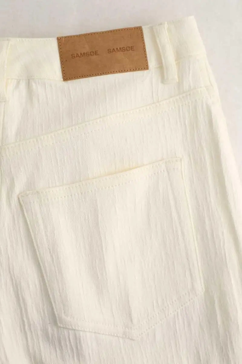 Pantalon Samsoe Samsoe Ecru en Coton