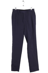 Pantalon Sandro Marine en Lin, taille S - Seconde Main