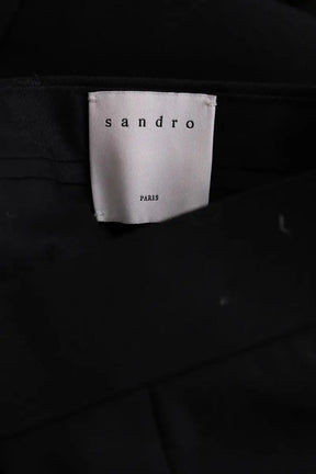 Pantalon Sandro Noir en Laine