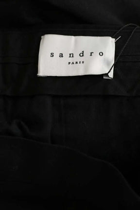 Pantalon Sandro Noir en Laine