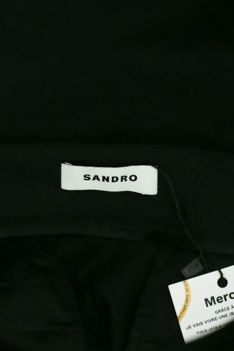 Pantalon Sandro Noir en Synthétique