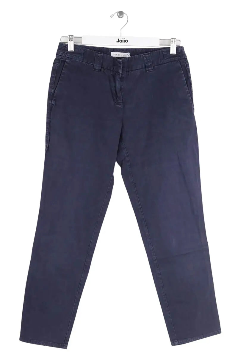 Pantalon See By Chloé Marine en Coton, taille L - Seconde Main