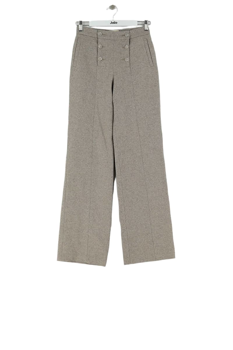 Pantalon Sézane Gris en Laine, taille S - Seconde Main