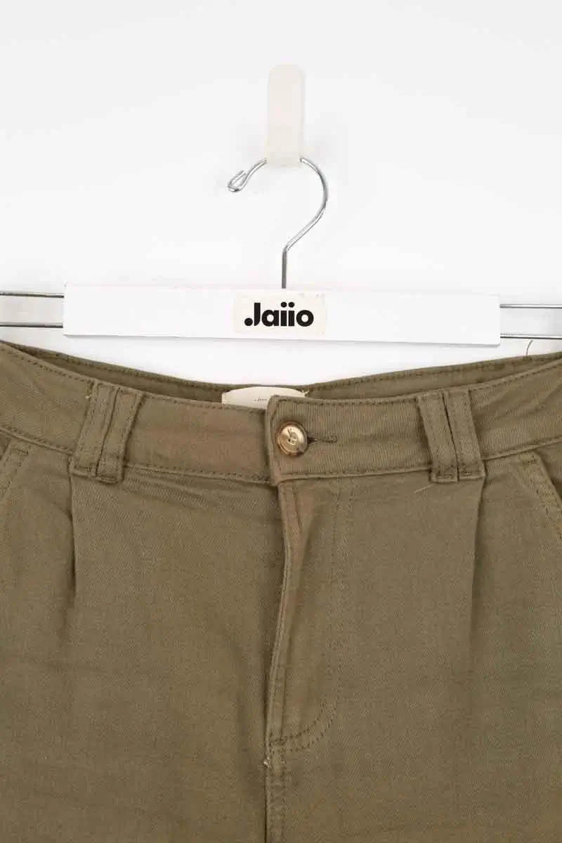 Pantalon Sézane Kaki en Coton