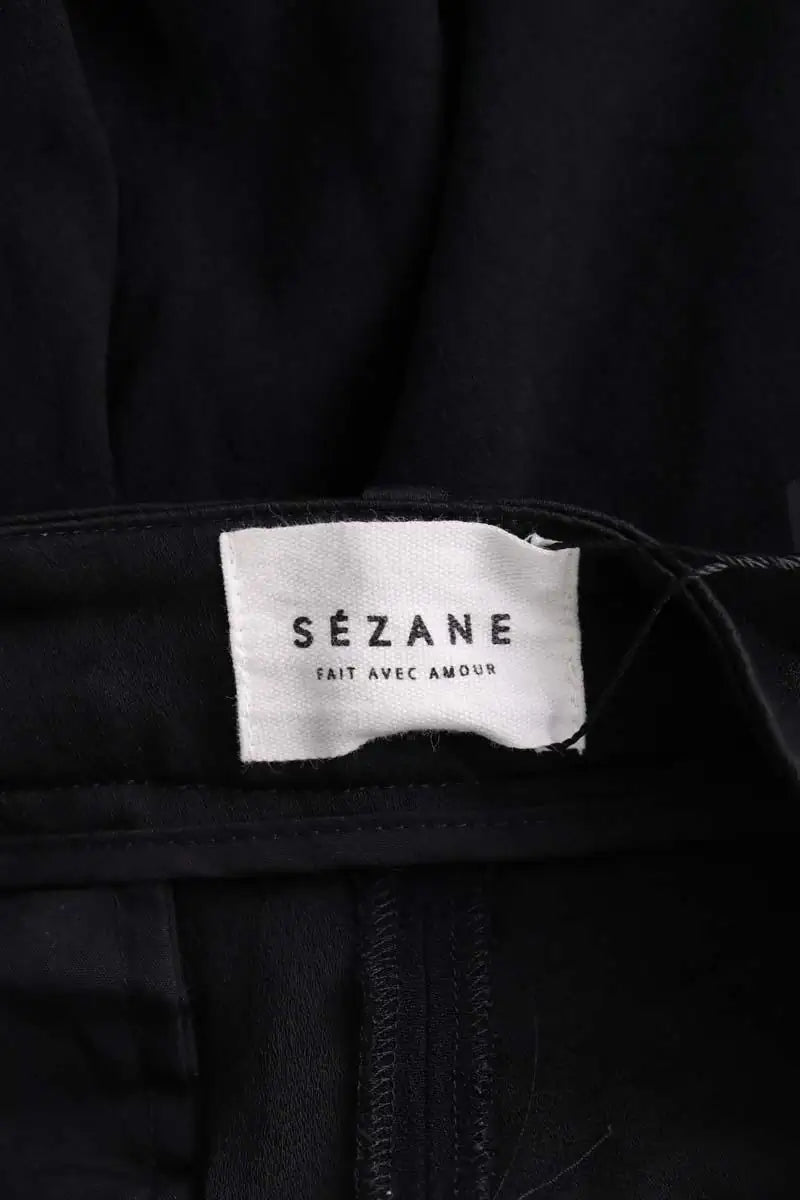 Pantalon Sézane Noir en Synthétique
