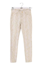 Pantalon slim 7 For All Mankind Blanc en Coton, taille S - Seconde Main