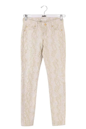 Pantalon slim 7 For All Mankind Blanc en Coton, taille S - Seconde Main