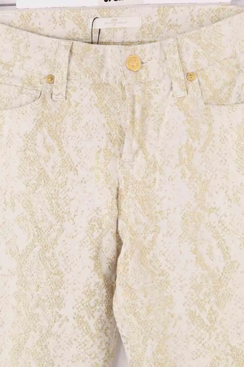 Pantalon slim 7 For All Mankind Blanc en Coton