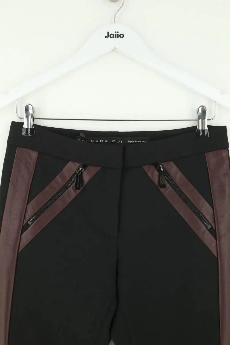 Pantalon slim Barbara Bui Noir en Synthétique