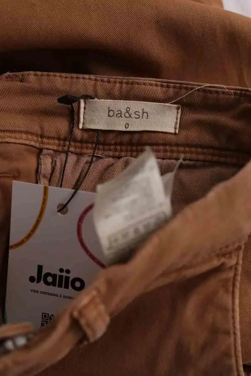 Pantalon slim Ba&Sh Camel en Coton