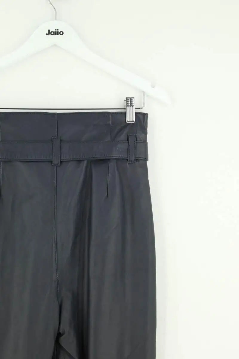 Pantalon slim Belair Marine en Cuir