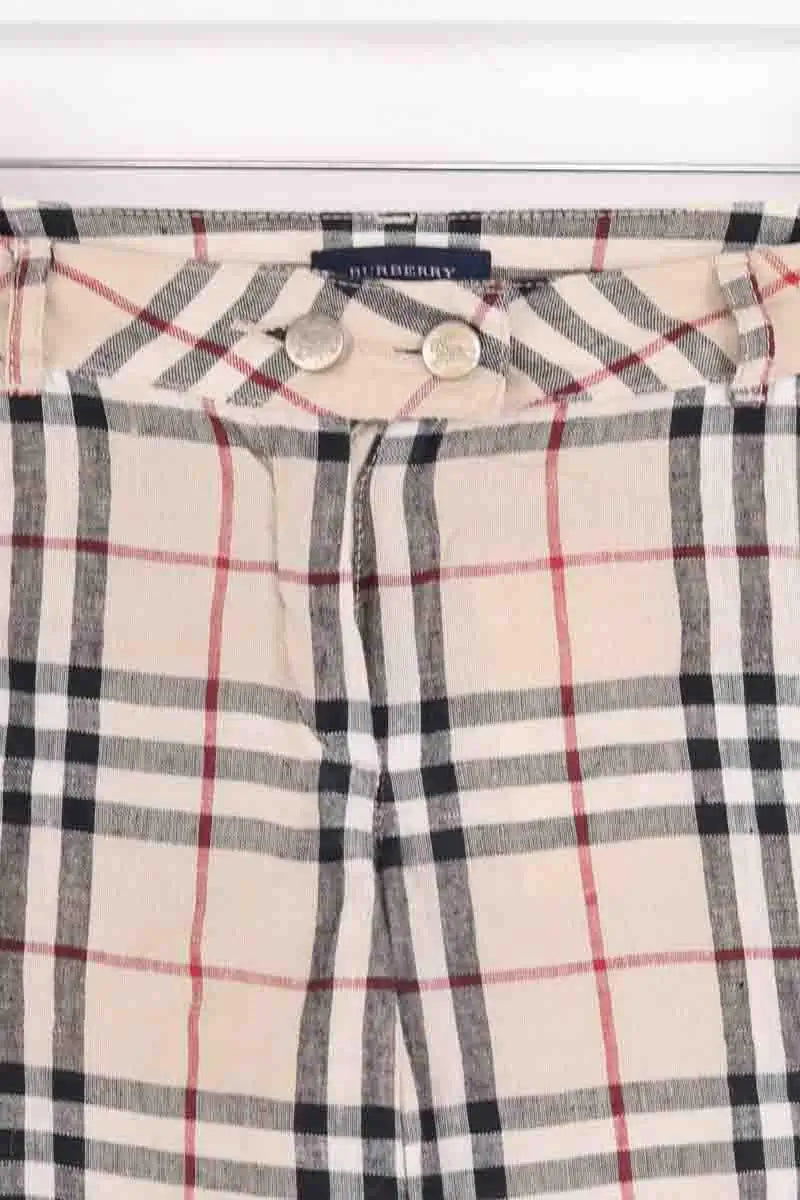 Pantalon slim Burberry Ecru en Lin