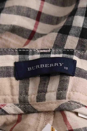 Pantalon slim Burberry Ecru en Lin