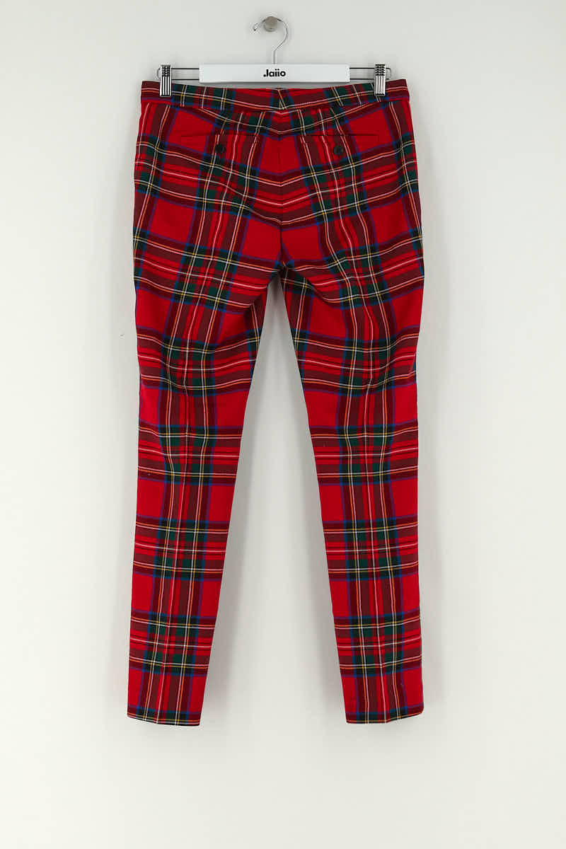 Pantalon slim Burberry Rouge en Laine