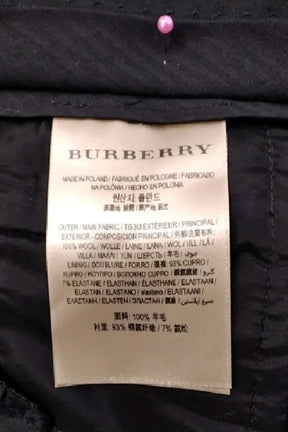 Pantalon slim Burberry Rouge en Laine