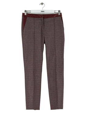 Pantalon slim Claudie Pierlot Bordeaux en Polyester, taille S - Seconde Main