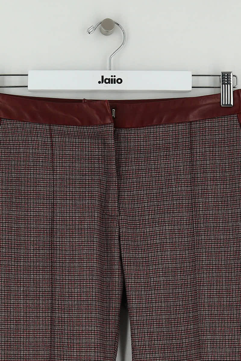 Pantalon slim Claudie Pierlot Bordeaux en Polyester