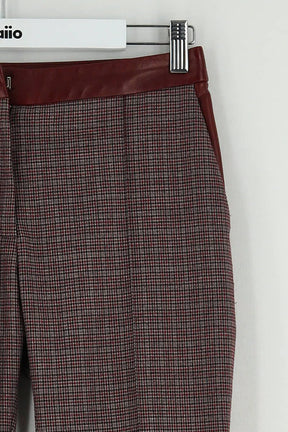 Pantalon slim Claudie Pierlot Bordeaux en Polyester