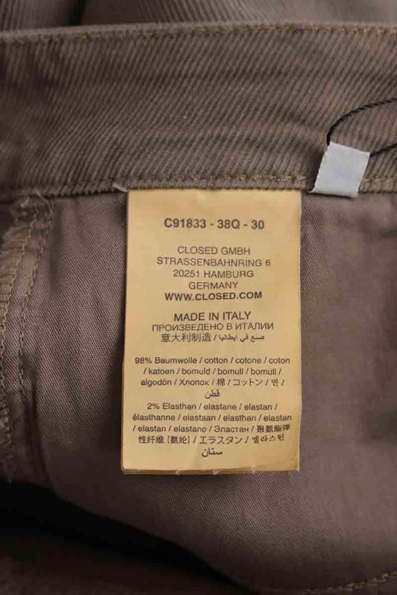 Pantalon slim Closed Gris en Coton