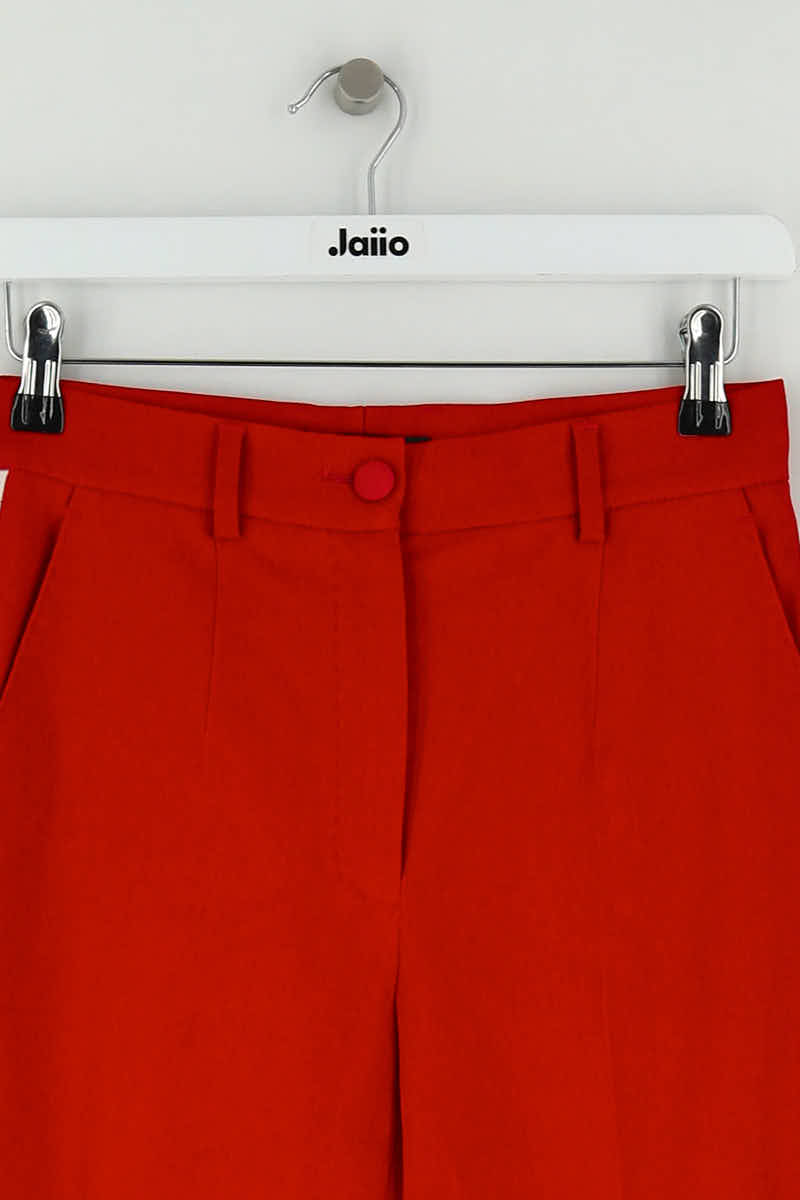 Pantalon slim D&G Rouge en Laine